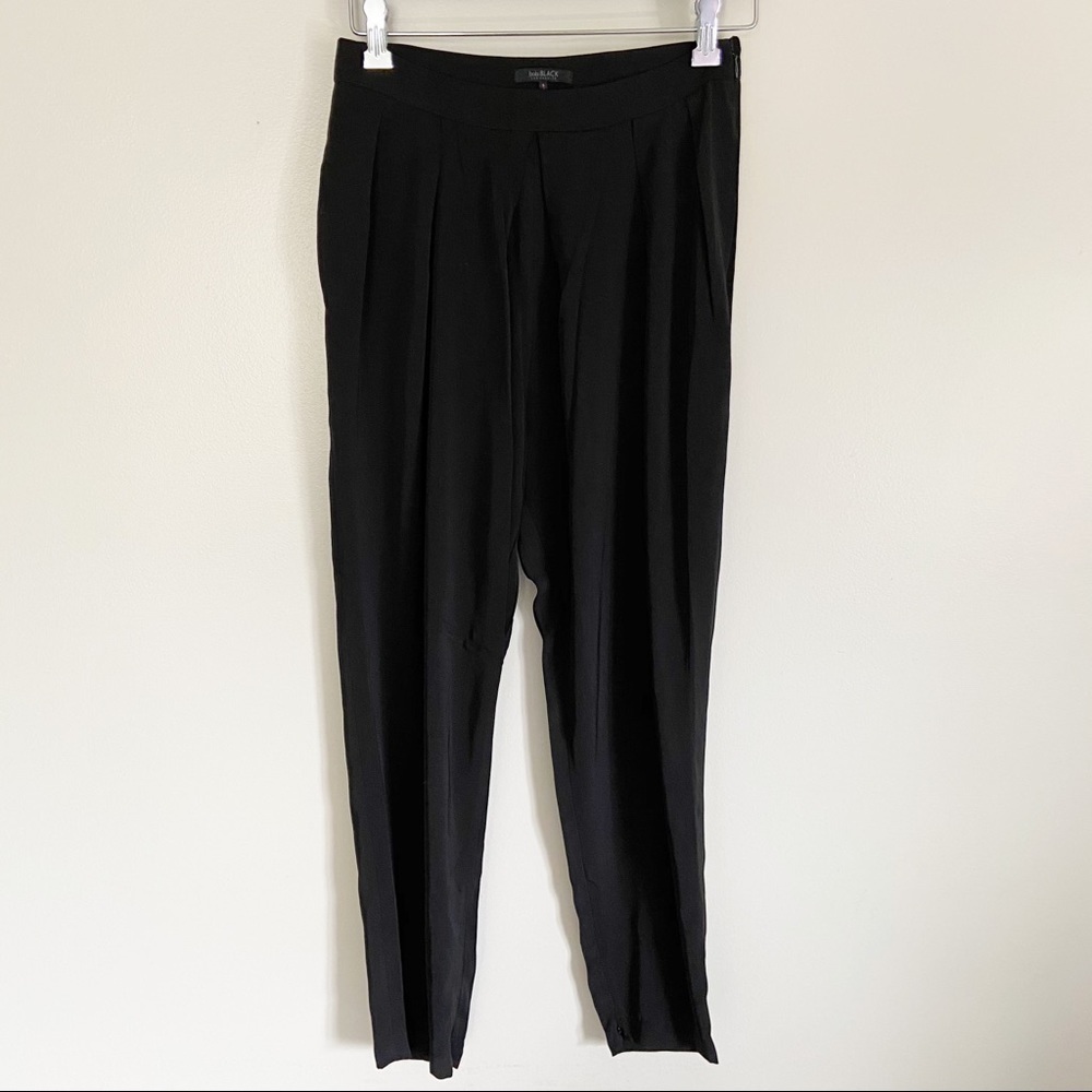 BOBI Black Pants Slouchy Tapered Zip Ankle S